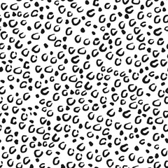 Seamless leopard pattern. Illustration on transparent background