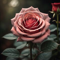Rose Flower Close up. Generative AI