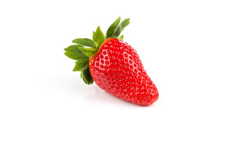 Red ripe strawberry fruits