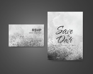 Wedding invitation with abstract watercolor background