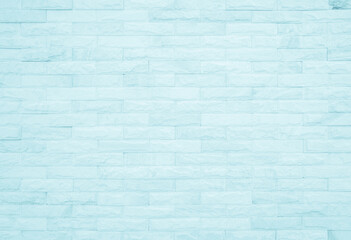 Detail of modern blue brick wall background photo. Blue light brick wall texture background for stone tile block painted in white light color wallpaper modern interior and exterior backdrop design.