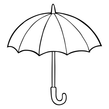 umbrella outline vector illustration