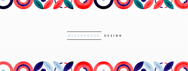 Colorful circles abstract background. Hi-tech design for wallpaper, banner, background, landing page, wall art, invitation, prints, posters