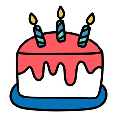 birthday cake with candles