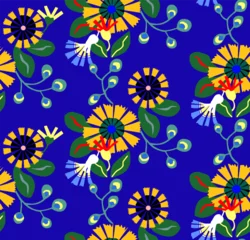 Foto op Plexiglas anti-reflex seamless floral pattern © LAMAZİ