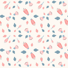Mothers day seamless pattern with flowers