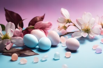 Fototapeta na wymiar Easter Eggs, generative AI
