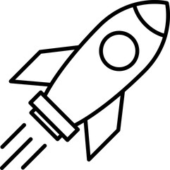 Vector rocket icon as a startup launch concept