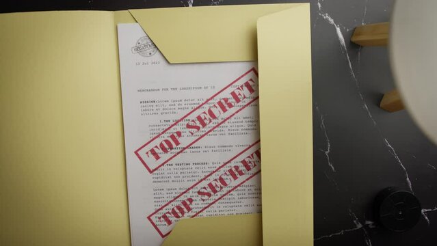 Open a folder of top secret files