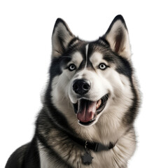 Fototapeta premium Siberian husky isolated on transparent background.