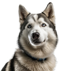 Obraz premium Siberian husky isolated on transparent background.