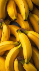 Close-Up of Fresh Yellow Bananas background, ai generation