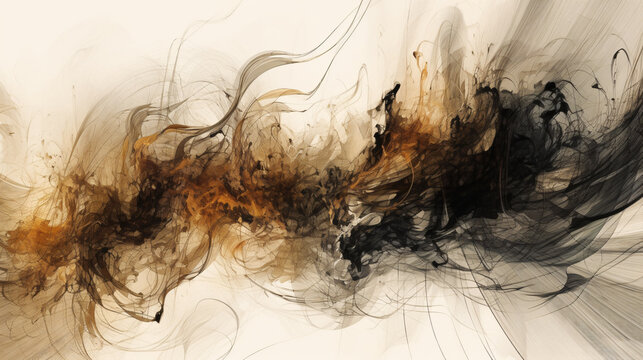 Flowing Abstractions: A Series of Abstract Lines and Shapes with a Sense of Movement and Fluidity, Enhanced by Generative AI