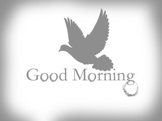 Obraz premium Good Morning design illustration background wallpaper