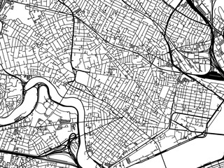 Naklejka premium Vector road map of the city of Cambridge Massachusetts in the United States of America on a white background.