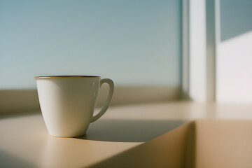 Fototapeta premium cup of coffee on the table, cup of tea on the table