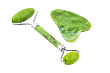 facial massager, Gua Sha massager and facial roller. Facial skin care massage tool