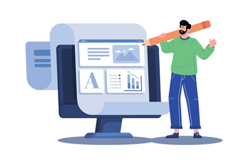 A content marketer develops a content strategy to attract and engage audiences.