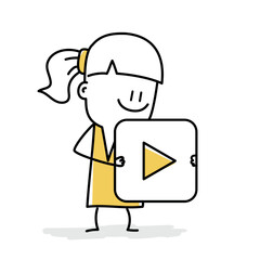 Stick figure, graphic and web design and development.