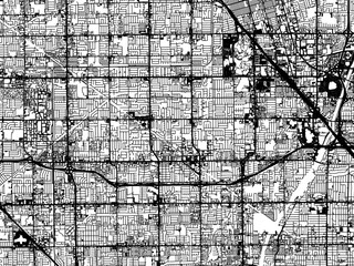 Vector road map of the city of  Garden Grove California in the United States of America on a white background.