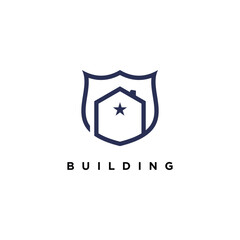 Building logo vector design with modern idea