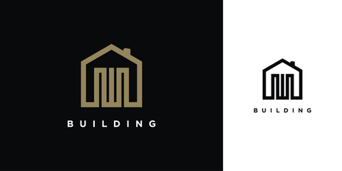 Building logo vector design with modern idea