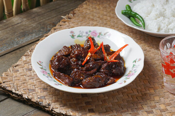 Delicious beef soy sauce. Malaysian people called Daging Masak Kicap