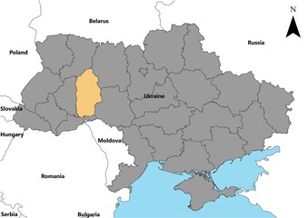 Khmelnytska Ukraine map Europe country