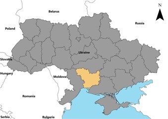 Mykolaivska Ukraine map Europe country