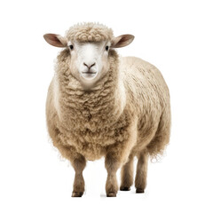 foreign sheep isolated on white