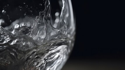 the texture of a water splash. AI generative.