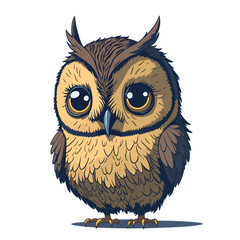 Owl Vector Image, Cute Owl Illustration