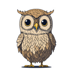 Owl Vector Image, Cute Owl Illustration