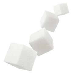 Flying sugar cubes, cut out