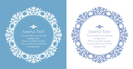 高級感のあるビンテージ調のフレームデザインセット　罫線　枠　ウエディング　ビンテージ　アンティーク