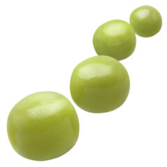 Flying delicious green peas, cut out