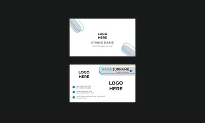 Business card design, professional business ,creative business card template,Vector illustration print template., Personal visiting card with company logo, Horizontal and vertical layout business