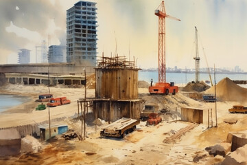 Construction site in  Gulf draw.
