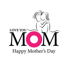 Happy mothers day, invitation card, design for social media post