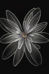 Fototapeta premium Fine Art X Ray Glowing Flowers 