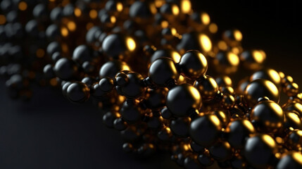 Luxury golden background, DNA Helix