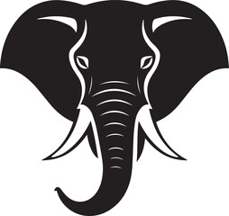 Elephant head logo, Elephant icon isolated on a white background, Vector, Illustration, SVG