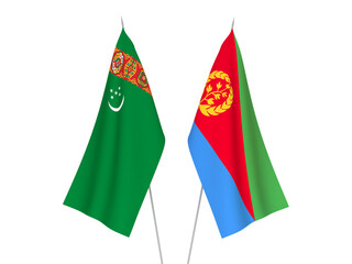 Turkmenistan and Eritrea flags