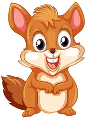 Cute squirrel cartoon character