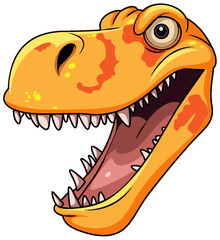 A Tyrannosaurus cartoon isolated