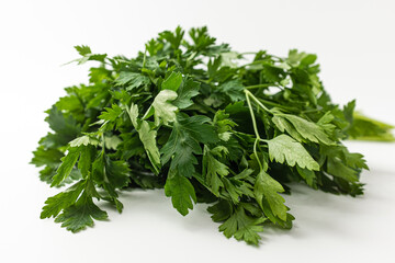 Italian parsley on a white background