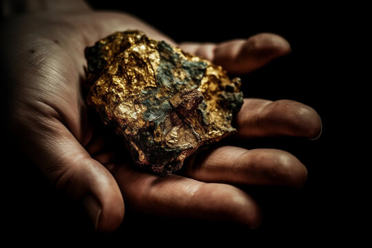 Gold Gems Were Excavated Gold Mines Stock Photo 1310081050