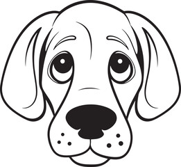 Anime dog in cartoon style, anime dog, coloring page, vector Illustration, SVG