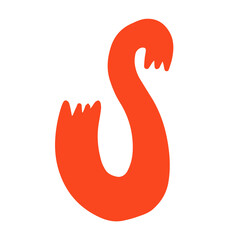 Obraz premium S sign font orange color for logo