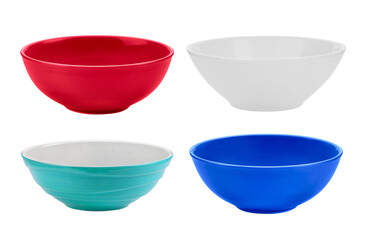 set of bowl on transparent png